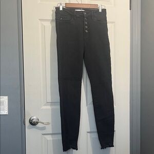 KanCan Women's High Rise Black Jeans